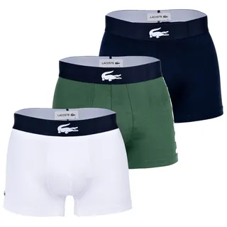 Lacoste Hipster Trunk 3er Pack Grün / Blau / Weiß M