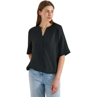 Cecil Kurzarm Bluse mit Split Neck Grün L