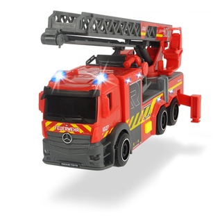 Dickie 203714011 Feuerwehrauto 23 cm, Licht und Sound, drehbare Leiter und ausziehbare Beine