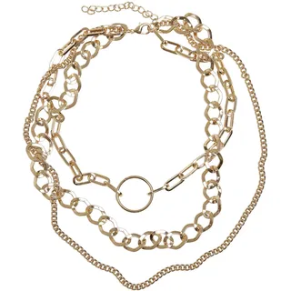 URBAN CLASSICS Ring Layering Necklace Goldfarben / Gold