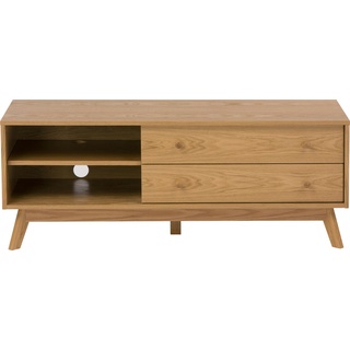 TV-Board WOODMAN "Bjórgvin" Sideboards Gr. B/H/T: 130 cm x 50 cm x 45 cm, braun (eiche, eichefarben) TV-Lowboards Sideboards Breite 130 cm, im schlichten skandinavischen Design