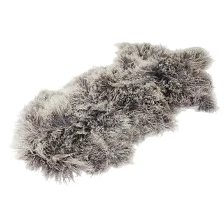 Reissner Lammfell Naturform Tibetlammfell TP2 langflorig gelockt extraweich | 100x55cm Farbe grau / lila (Tops) JAY108