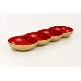 TUPPERWARE Allegra Perle rot gold Servierschale Servierschalenquartett