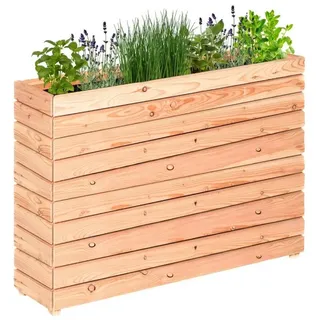 Mega-Holz Hochbeet Balkon-Hochbeet Lärche MODULO - L (Funktionsset, 2er Set besteht aus 2x Pflanzkübel Modulo 120x30x39), Modular beige