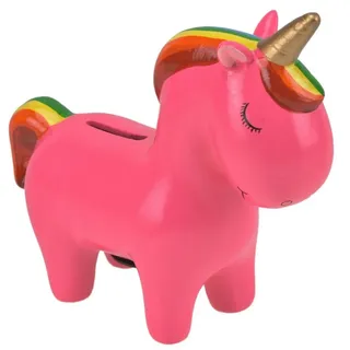Out of the Blue Spardose Spardose Einhorn mit Schlüssel - Pink - Keramikspardose Unicorn, mit Schlüssel