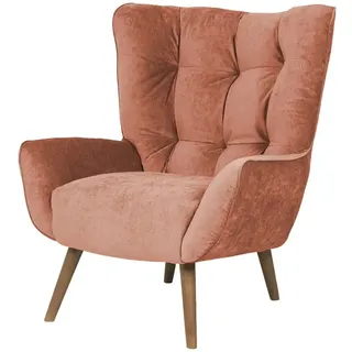 Soho Ohrensessel Jolyn Samt 87 x 100 x 86 cm Rosa/Pink