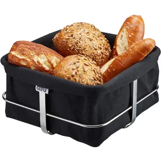 GEFU Brunch Brotkorb Baumwolle/Edelstahl Schwarz