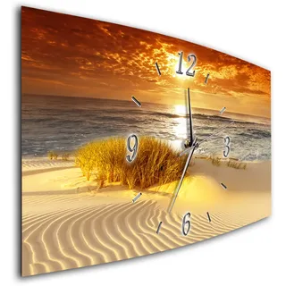 BM Funk Quarz Wanduhr Funkwanduhr Funkwanduhren Funkuhr Funkuhren kein Ticken lautlos geräuschlos leise modern ohne Tickgeräusche groß XXL Wohnzimmer Küche Digital Art Abstrakt 8281-1a