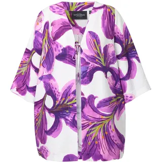 Ulla Popken Bluse lila / violettblau / weiß 5XL-6XL
