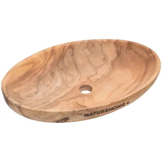 NATUREHOME Seifenschale Olivenholz oval - Handgefertigte Seifenablage aus Holz für Bad, Dusche & Küche, 14 x 9 x 3 cm, Unikat