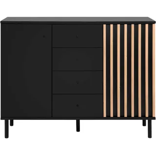 Finori Monza 118 x 90 x 40 cm Schwarz / Artisan Oak