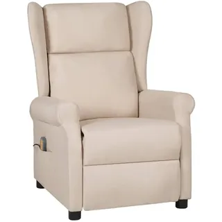 vidaXL Massagesessel Creme Polyester 348525 x 0 x 0 cm Beige