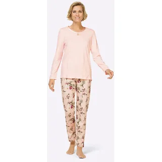 Schlafanzug WÄSCHEPUR Gr. 40/42, rosa (hellrosé, bedruckt) Damen Homewear-Sets Pyjamas