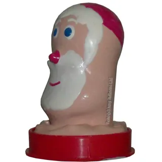 Scherzkondom mit Figur «Weihnachtsmann» handbemalt (1 Stück)