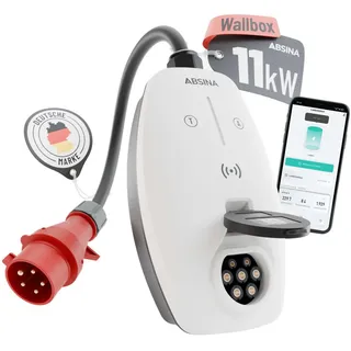Absina Mobile Wallbox Typ 2 (11 kW, 16 A) - 9,5 m Kabel