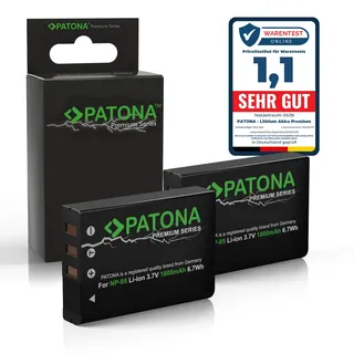 PATONA 2X Premium Akku Ersatz für Fujifilm NP-95 NP95 Battery Pack 1800mAh | Ersatzakku für Fuji X100 X100S X100T X30 X70 X-S1, FinePix F30 F31fd, Real 3D W1, 100% baugleich zu dem Original