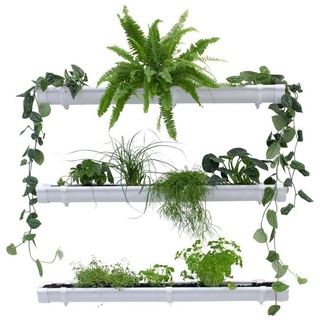 Jardinion Blumentopf (Grüne Pflanzenwand, Vertikaler Garten, 1 St), Platzsparende Gartengestaltung, Pflanzenregal für Innen und Außen weiß