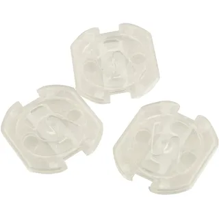 Unitec Steckdosen-Kinderschutz klebend transparent 10x, weiß 10 Stück