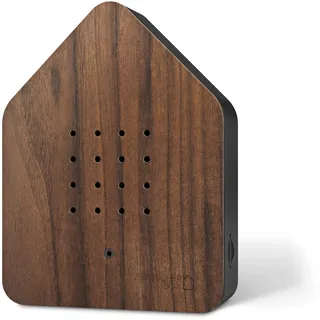 RELAXOUND Original Zwitscherbox Vogelgezwitscher Box Walnuss Holz Dunkel | Entspannender Vogelgesang – Soundbox mit Bewegungsmelder – Stufenlose Lautstärkeregelung – Das Original für Flur, Bad & Büro
