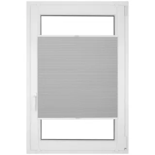 RENA Wabenplissee Thermo Plissee ohne Bohren Verdunklungsplissee Blickdicht Fenster Balkonfenster Balkontür Verdunkelung Sonnenschutz Innen Sichtschutz Hitzeschutz Stahl 30x140 cm