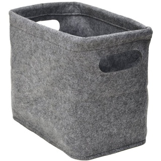 DuneDesign Aufbewahrungsbox FILZ WC Papier Aufbewahrung Box für 4 Rollen, Bad Deko Korb Klorollen grau
