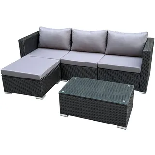 Svita Gartenlounge 5-tlg. Schwarz