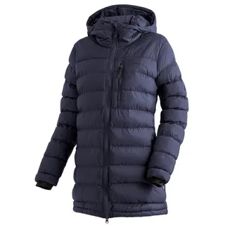 Maier Sports Funktionsmantel Lomnica Coat W Damen Mantel, leichtes Primaloft Material, 3 RV-Taschen und Kapuze blau 52 EU
