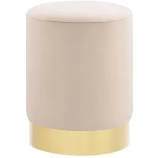 vidaXL Hocker Samt 28 x 36 cm Aprikose/Golden