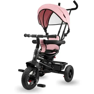 HyperMotion Dreirad mit Schiebestange und Vollgummirädern für Kinder 1-4 Jahre, - Rosa
