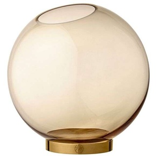 AYTM - Globe vase w. stand Ø17 Amber/Gold AYTM