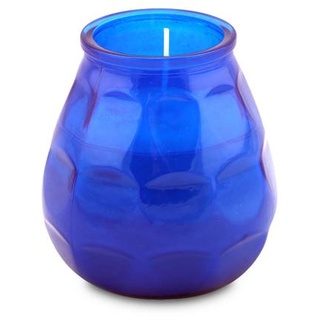 Bolsius: Glaswindlicht Twilight - Farbe: Blau - Abmessung 104/99 mm mit einer Brenndauer von ca. 70 Stunden - (1 Kerze im Glas)