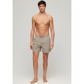 Badeshorts SUPERDRY "SPORTSWEAR EMB 15" SWIM SHORT" Gr. L, N-Gr, beige (deep beige) Herren Badehosen Herrenbademode