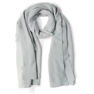 Street One Damen A572659 Warm Plissee Longscarf, Heather Grey Mel, A, heather grey mel., A - A
