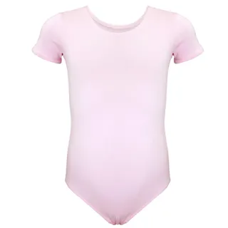 Aquarti Mädchen Kurzarm Ballettanzug Einfarbig, Farbe: rosa, Größe: 134 - 134