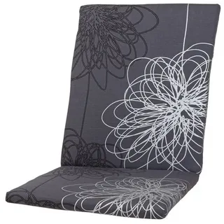 KETTtex Sesselauflage Mittellehner Korsika 0519 grau-silber gemustert 109x49x4 cm KETTtex