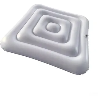 Hasaller Aufblasbare Poolabdeckungen, 135 cm, quadratisch, Wärmedämmung, Whirlpool-Abdeckung, PVC, energiesparende Badepool-Abdeckungen für Pools, Wärmespeicherung und Wetterschutz (Weiß B)