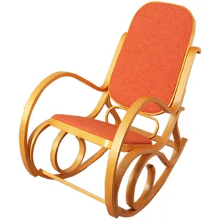 Mendler Schaukelstuhl M41 Stoff/Textil 55 x 90 x 55 cm orange