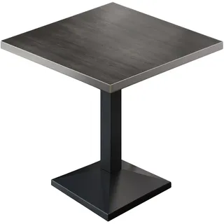 GGM Möbel Bistrotisch 70 x 70 x 78,5 cm Wenge/Schwarz