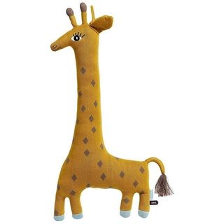 OYOY Kuscheltier Stofftier Noah Giraffe, Baby Kinder Kissen Großes Kuschelkissen Schmusekissen Baumwolle 64 cm gelb