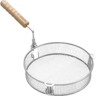 Petromax Grillkorb 2,5 l Edelstahl/ Holz grau