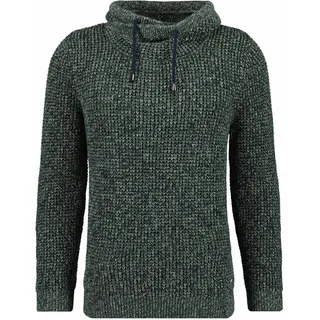 Rollkragenpullover RAGMAN, Herren, Gr. 52, grün (dunkelgrün, 393), Strick, 100% Baumwolle, ohne Ausschnitt, Pullover Rollkragenpullover