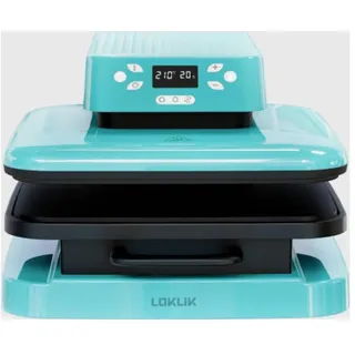 loklik Auto Heat Press Transferpresse 38 x 38 cm Türkis