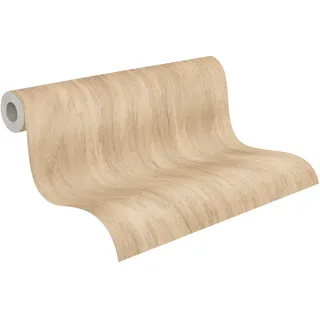 A.S. Création Vliestapete Holz Design 10 m x 0,32 m 300 g Braun 34193