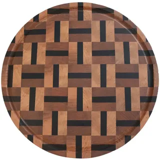 holz4home Schneidebrett Servierbrett Rund, 28x28 cm, Küchenzubehör, Schneidebretter