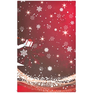 RPLIFE Weihnachtliches rotes Geschirrtücher-Set, 71,1 x 45,7 cm, saugfähig, Küchentuch, bedruckte Handtücher