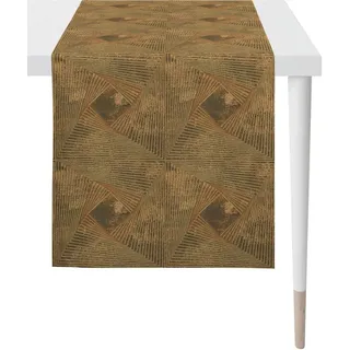 APELT Tischläufer 1307 Loft Style, Jacquard (1-tlg), Fleckschutz braun|gelb