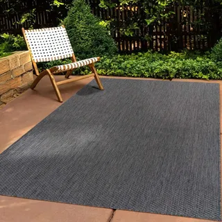 Tara Carpet Columbia Meliert In & Outdoor auch für die Küche anthrazit 140x200 cm