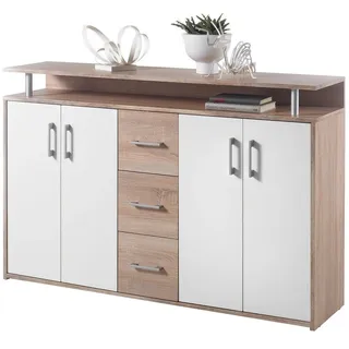 Stella Trading Sideboard 139 x 90 x 34 cm Weiß