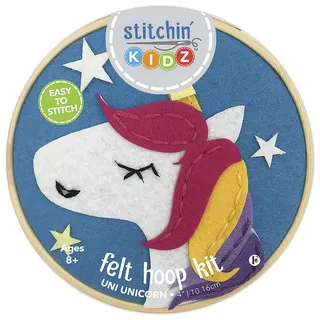 Fabric Editions 56134 Felt Hoops Unicorn, Einhorn, Einheitsgröße