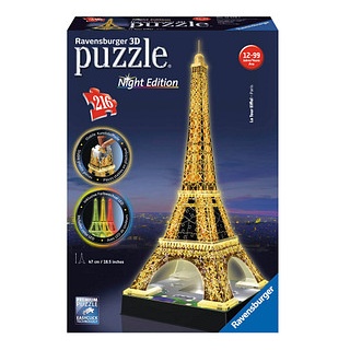 Ravensburger Eiffelturm bei Nacht 3D-Puzzle, 216 Teile